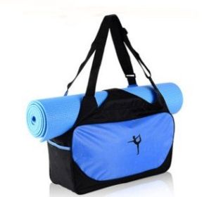 Fitness Pack Yoga backpack pillow waterproof Yoga pillow bag (Option: Light blue)
