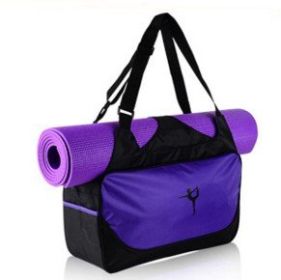 Fitness Pack Yoga backpack pillow waterproof Yoga pillow bag (Option: Violet)